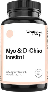 Myo-Inositol & D-Chiro Inositol Blend Capsule | 30-Day Supply | Most Beneficial 40:1 Ratio | Hormonal Balance & Healthy Ovarian Function Support for Women | Vitamin B8 | 120 Inositol Supplement Caps in Pakistan