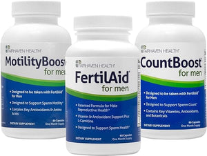 FertilAid for Men, MotilityBoost, Countboost Bundle - Male Fertility Stack with Preconception Vitamin & Fertility Formula Targets Count, Motility, Morphology, with Maca, Ashwagandha, CoQ10, Zinc in Pakistan