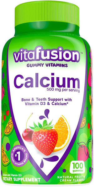 vitafusion Calcium Gummy Vitamins, Fruit and Cream Flavored Chewable Calcium Vitamins, 100 Count in Pakistan