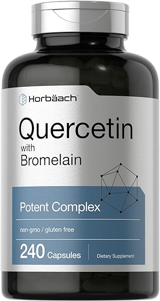 Quercetin with Bromelain Supplement | 240 Capsules | Non-GMO and Gluten Free | by Horbaach in Pakistan in Pakistan