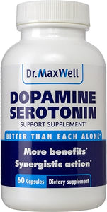 Serotonin and Dopamine Supplements, Better Than Dopamine or Serotonin Support Only. Helps Maintain Normal Neurotransmitter Levels. Mucuna Pruriens, 5-HTP, 60 Capsules Women Men in Pakistan
