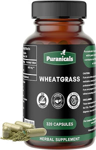 Wheatgrass Premium 320 Capsules Non-GMO and Gluten Free | Herbal Supplement | 600 mg Per Serving | Made with 100% Herb Wheat Grass in Pakistan