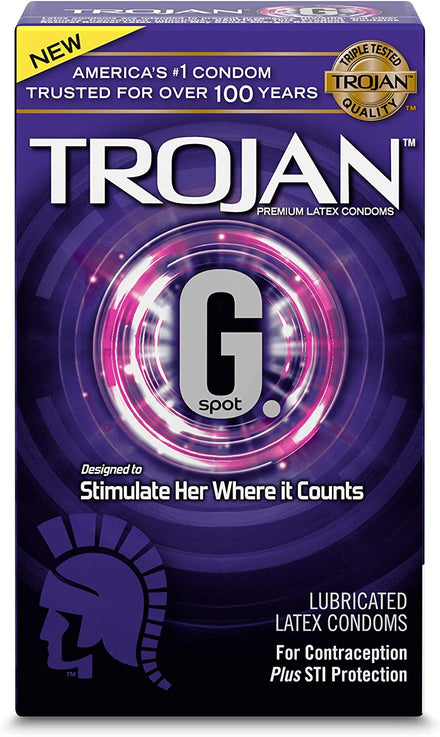 TROJAN G. Spot Premium Lubricated Condoms, 24 Count (Pack of 1)