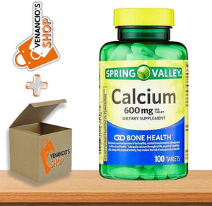 Spring Valley Calcium 600 mg, Dietary Supplement, Bone Health Calcium + Includes Venancio’sFridge Sticker (100) in Pakistan