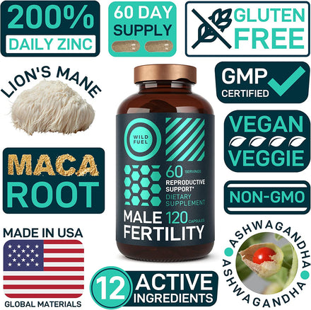 Men Fertility Supplement Prenatal Vitamins and Minerals Naturals Men Prenatal Vitamins - Conception Fertility Support Supplements