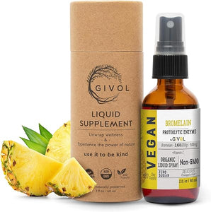 Organic Raw Bromelain Mist-Liquid Pineapple Extract - Enhanced Potency 500mg, for Kids & Adults - 120 Day Supply for Digestive Health, Inflammatory Response, and Healing - Non-GMO - 60ml in Pakistan