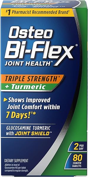Osteo Bi-Flex Triple Strength Glucosamine with Turmeric, Joint Health Supplement, Coated Tablets, Original Version, 80 Count in Pakistan