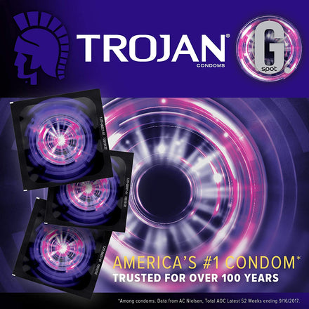 TROJAN G. Spot Premium Lubricated Condoms, 24 Count (Pack of 1)
