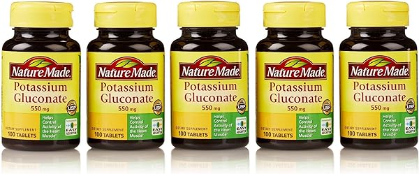 Nature Made Potassium Gluconate 550mg, 100 Tablets (Pack of 5) in Pakistan in Pakistan