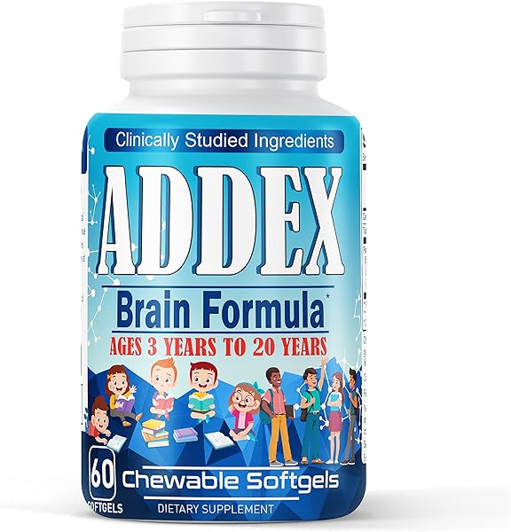 ADDEX 1300 mg Focus, Memory & Clarity Booster for Kids & Teens - 60 Chewable Softgels in Pakistan