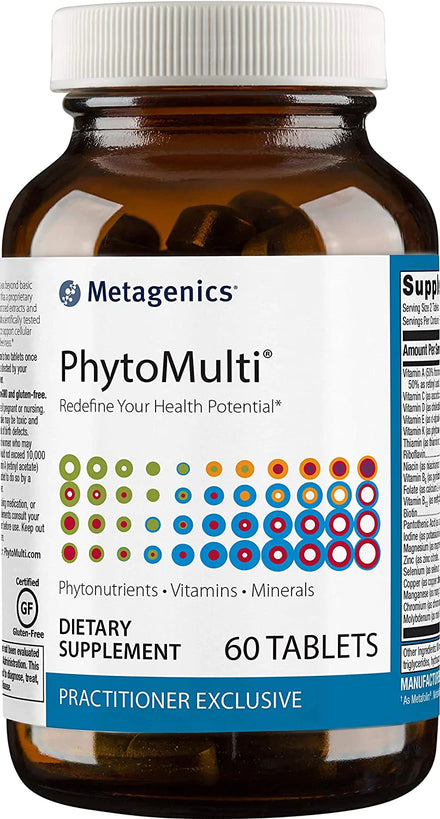 Metagenics PhytoMulti Without Iron - Daily Multivitamin Supplement with Phytonutrients, Vitamins and Minerals for Multidimensional Health Support - 120 Tablets, 60 Day Supply