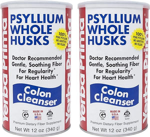 Yerba Prima Psyllium Husk, 12 Ounce (Pack of 2) - Colon Cleanser Fiber Supplement - Natural Support for Gut Health - Non GMO, Gluten Free, Vegan in Pakistan