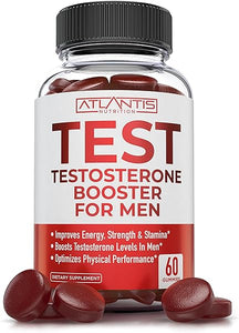 Testosterone Booster For Men Gummies - Male Enhancement, Boosts Energy, & Optimizes Physical Performance. Formulated with Tribulus, Horny Goat Weed, Saw Palmetto, Maca Root & More - 60 Gummies in Pakistan