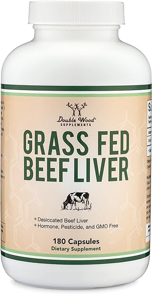 Beef Liver Capsules (1,000mg of Grass Fed, Desiccated Beef Liver per Serving, 180 Capsules, 3 Month Supply) Beef Liver Supplement for Digestion, Immune Health, Energy, and Wellness by Double Wood in Pakistan in Pakistan