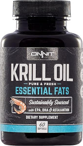 ONNIT Antarctic Krill Oil - 1000mg Per Serving - No Fishy Smell or Taste - Packed with Omega-3s, EPA, DHA, Astaxanthin & Phospholipids - Supports Healthy Joints, Brain, Heart, and Blood Pressure in Pakistan