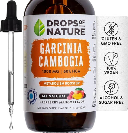 Garcinia Cambogia - Appetite Suppressant for Weight Loss - Stronger Than Pills & Capsules (60% HCA) 4X Ultra Concentrated Liquid Supplement - Carb Blocker - 2 fl. oz. Natural Raspberry Mango in Pakistan