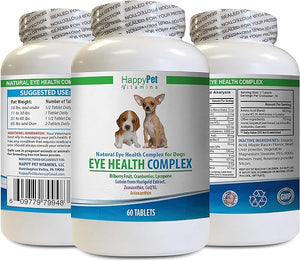 Dog Eye Vitamins Support Small Breed - Dog Eye Health Complex - Vision Support - Immune Booster - Natural Formula - ANTIOXIDANTS - Bilberry Extract for Dogs - 1 Bottle (60 Treats) in Pakistan