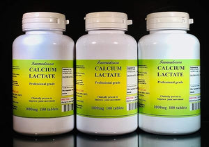 Calcium Lactate 1000mg. Made in USA -300 (3x100) Tablets in Pakistan