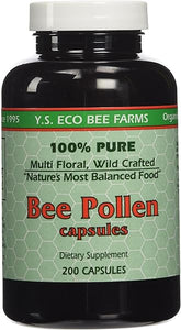 Y.S. ECO Bee Farms 100% Pure Bee Pollen 1,000mg- 200 Capsules in Pakistan
