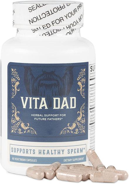 Vita Elements Vita Dad Male Fertility Supplement with L-Arginine, Coenzyme Q10, Ashwagandha, Beet Root, Fig Leaf Extract, Vitamin E, D, Zinc, Selenium, Men Fertility Supplements - 60 Vegetarian Caps