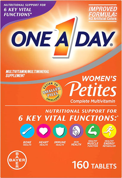 One A Day Women’s Petites Multivitamin,Supplement with Vitamin A, Vitamin C, Vitamin D, Vitamin E and Zinc for Immune Health Support, B Vitamins, Biotin, Folate (as folic acid) & more, 160 count in Pakistan