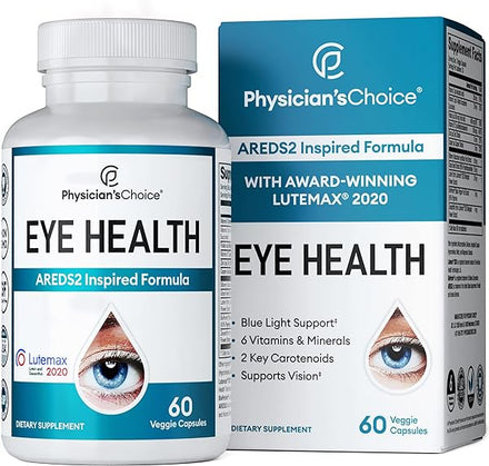 Areds 2 Eye Vitamins - Lutein, Zeaxanthin & Bilberry Extract - Supports Eye Strain, Dry Eyes, and Vision Health - 2 Award-Winning Clinically Proven Eye Vitamin Ingredients - Carotenoid Blend in Pakistan