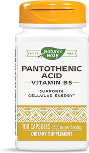 Nature's Way Pantothenic Acid, Supports Cellular Energy*, 500mg Per Serving, 100 Capsules in Pakistan