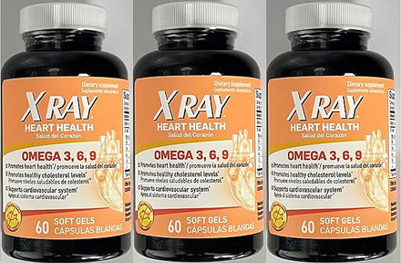 X Ray Heart Health Omega 3,6,9 Dietary Supplement, 60 Soft Gels - Pack of 3 in Pakistan