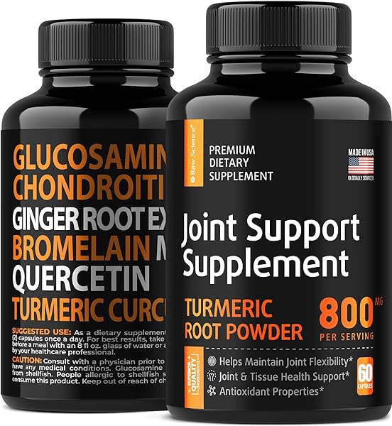 Turmeric Curcumin Supplement with Ginger Quercetin Bromelain - Joint Support Supplement Helps with Inflammatory Response & Knee Support Glucosamine Chondroitin MSM - Herbal Supplements - 60 Capsules in Pakistan in Pakistan