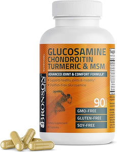 Bronson Glucosamine Chondroitin Turmeric & MSM Advanced Joint & Cartilage Formula, Supports Healthy Joints, Mobility & Cartilage - Non-GMO, 90 Capsules in Pakistan