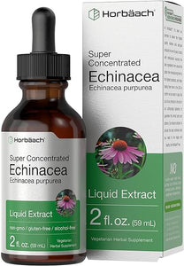 Echinacea Liquid Extract | 2 fl oz | Super Concentrated Drops | Alcohol Free, Vegetarian, Non-GMO, and Gluten Free | by Horbaach in Pakistan