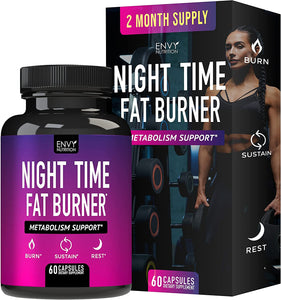 Night Time Fat Burner - Metabolism Support, Appetite Suppressant and Weight Loss supplement
