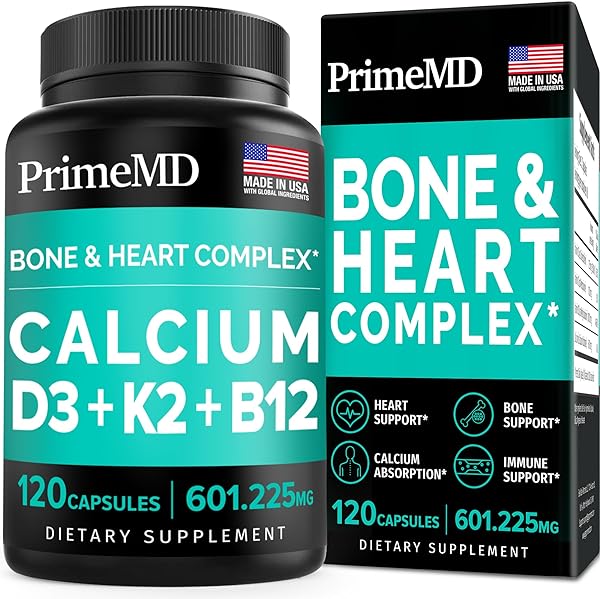 4-in-1 Calcium Supplements for Women & Men - Calcium 600mg with Vitamin D3 K2 B12 - Vitamin D3 K2 5000 IU Supplement for Heart, Bone & Immune Support - Gluten-Free, Non-GMO, Vegan Friendly (120 count) in Pakistan in Pakistan