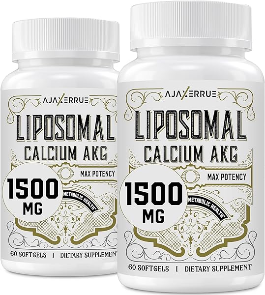 Liposomal Calcium AKG Supplement 1500 MG (Alpha-Ketoglutaric Acid), High Absorption, More Effective Than AAKG, Ca AKG for Longevity, Age Defense, Cellular Energy, Metabolic Function, 120 Softgels in Pakistan in Pakistan