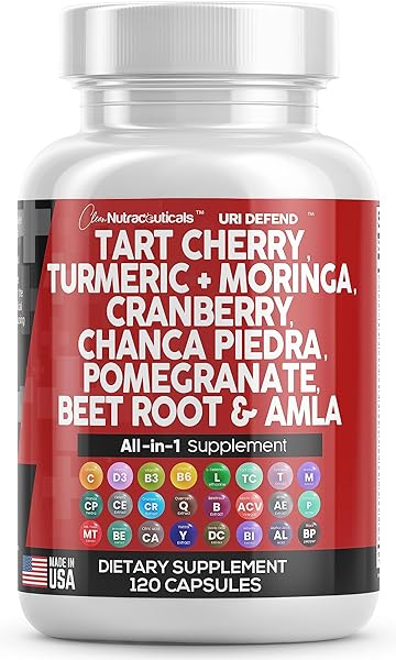 Tart Cherry Extract Capsules 20,000mg with Turmeric 8000mg Moringa 4000mg Cranberry 2000mg Chanca Piedra Celery Quercetin Beet Root ACV Pomegranate L Selenomethionine - Uric Levels - 120 Ct USA in Pakistan in Pakistan