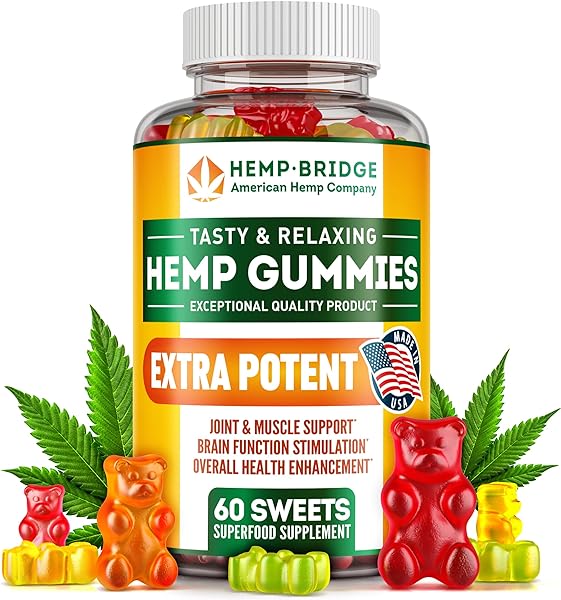 Hemp Gummies - Made in USA - Safe and Natural Omega 3 Supplement with Hemp Oil for Pain and Inflammation Relief - Max Value in Each Gummy - Vitamins B & E and Omega 3, 6, 9-60 Pcs in Pakistan in Pakistan