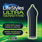 LifeStyles Ultra Sensitive Natural Feeling Lubricated Latex Condoms, 40 Count
