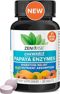 Zenwise Papaya Digestive Enzymes with Bromelain for Digestive Health and Bloating Relief for Women and Men, Chewable Enzymes for Digestion and Gut Health - 30 Count in Pakistan