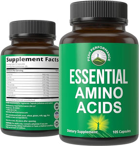 All 9 Essential Amino Acids Supplement. Capsules With 3x More Leucine For Muscle Recovery, Growth. EAA Supplement Better Than BCAA / BCAAS Branched Chain Aminos Acid. USA Tested EAAs Men + Women in Pakistan