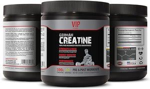 Bodybuilding supplements for men maximum strength - GERMAN CREATINE - Creatine workout powder, creatine monohydrate powder, workout supplements, post workout recovery, 1 Can 300g (60 servings) in Pakistan