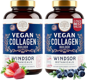 Plant-Based Collagen Booster - Vegan Collagen Supplements for Women and Men Smooth Wrinkles, Strengthen Skin, Hair, Nails, and Joints - 2-Pack - 60 Non-GMO, Gluten-Free Vegetarian Collagen Pills in Pakistan