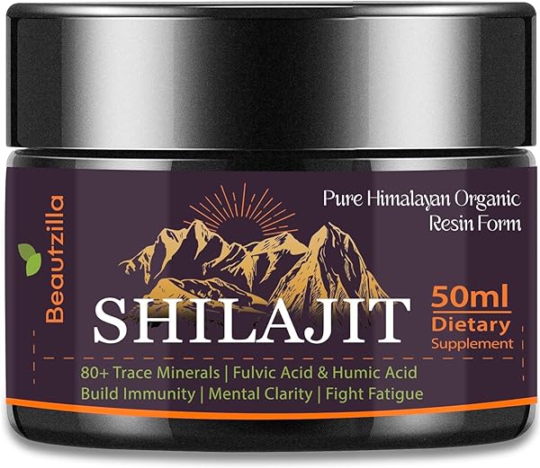 Shilajit Pure Himalayan Organic Shilajit Resin, Gold Grade Pure Shilajit For Men and Women, Pure Natural Shilajit with 85+ Trace Minerals & Fulvic Acid for Energy, Immune Support, 50 Grams in Pakistan