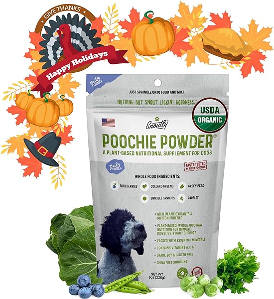 Snoutly's Organic Dog Supplement & Multivitamin - Poochie Powder - Vitamins & Minerals for Dogs, Nutritional & Digestion Support, Small, Medium & Large Dog Food, Raw Calcium, Human-Grade Superfoods in Pakistan in Pakistan