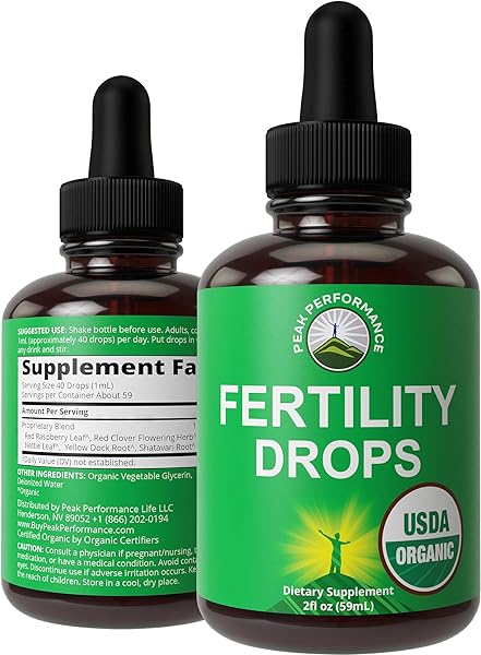 USDA Organic 5-In-1 Fertility Supplements For Women. High Absorption Liquid Drops Vitamins Blend with 5 Handpicked Herbal Ingredients for Reproductive Health, Conception Support. Vegan, Zero Sugar in Pakistan in Pakistan