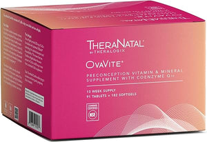 Theralogix TheraNatal OvaVite Preconception Vitamins - 13-Week Supply - Prenatal Vitamins & Fertility Supplement for Women with CoQ10* - NSF Certified - 91 Tabs, 182 Softgels (91 Servings) in Pakistan