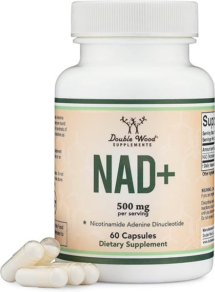 NAD Supplement (500mg of 95% Pure NAD+ Per Serving, 30 Day Supply) NAD Booster Similar to Nicotinamide Riboside (Third Party Tested, Manufactured in The USA, Vegan Safe, Non-GMO) by Double Wood in Pakistan