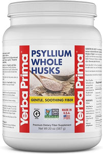 Yerba Prima Psyllium Whole Husks Fiber Supplement - Colon Cleanse - Gut Health - Vegan Non-GMO Gluten Free - 20oz in Pakistan