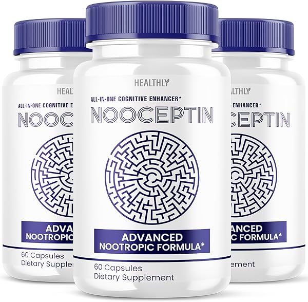(3 Pack) Nooceptin Brain Supplement - Official Formula - Nooceptin Advanced Formula Nootropic Supplement for Kids and Adults - Extra Strength Memory, Cognitive Support Brain Powder (180 Capsules) in Pakistan