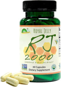 Royal Jelly 2000mg Equivalency – Non GMO Made with Organic Royal Jelly - One of The Most Nutrition Packed – (60 Vegan Capsules) in Pakistan