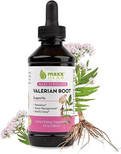 Maxx Herb Valerian Root Extract - Max Strength, Liquid Valerian Root Absorbs Better Than Capsules, for Relaxation and Restful Sleep, Alcohol-Free - 4 Oz Bottle (60 Servings) in Pakistan
